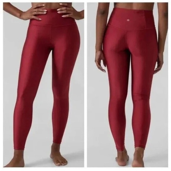 Athleta Elation Shine Tight Decadent Red Large - Picture 1 of 6
